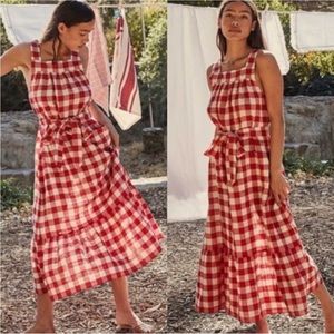 Doen Eve Dress Sweet Cherry St Ouen Plaid XS